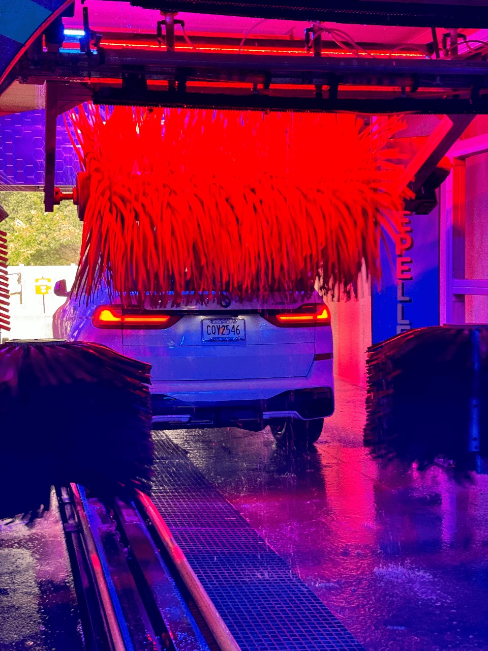 Modern washing area at our auto wash, equipped with advanced cleaning technology