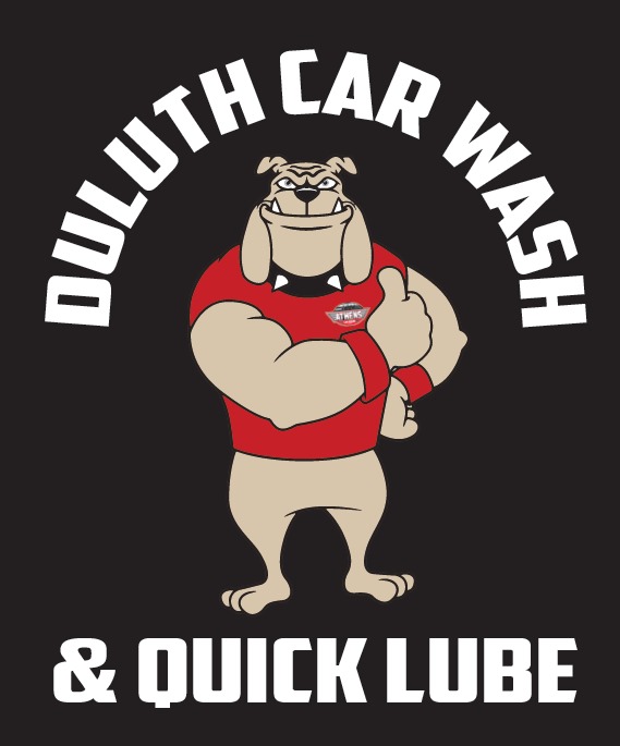 Logo of a car wash with various disinfection, cleaning, and maintenance services